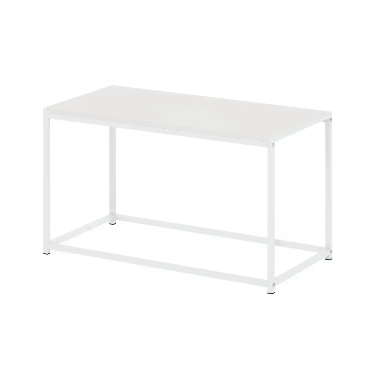 Furinno Camnus Modern Living Coffee Table, Solid White/White - Image 1