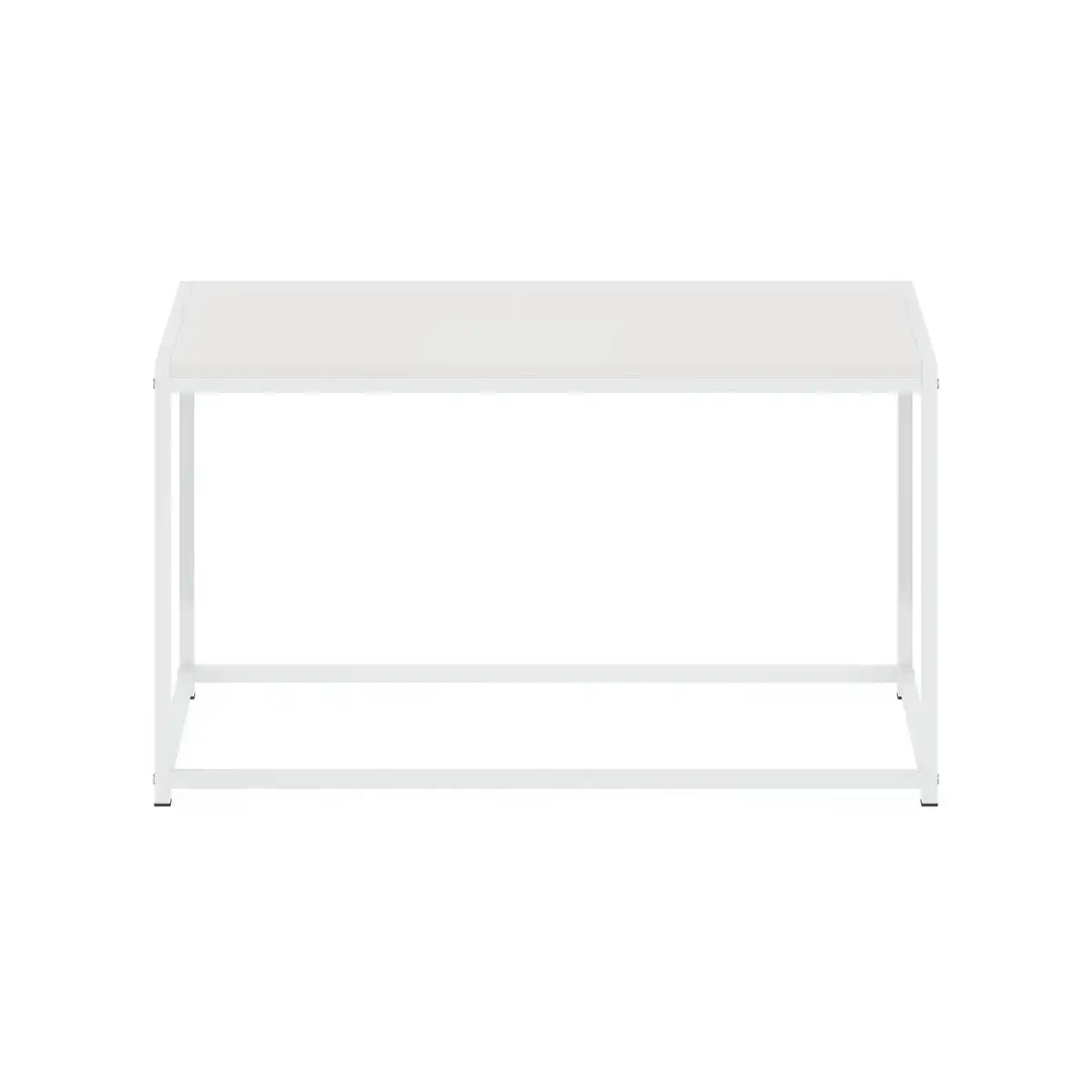Furinno Camnus Modern Living Coffee Table, Solid White/White - Image 4