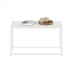 Furinno Camnus Modern Living Coffee Table, Solid White/White - Image 6