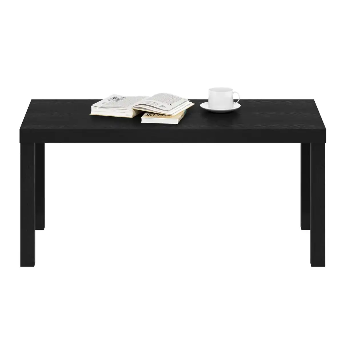 Furinno Classic Simple Coffee Table for Living Room, 38.98 (W) x 17.52 (H) x 18.9 (D) Inches, Black - Image 3