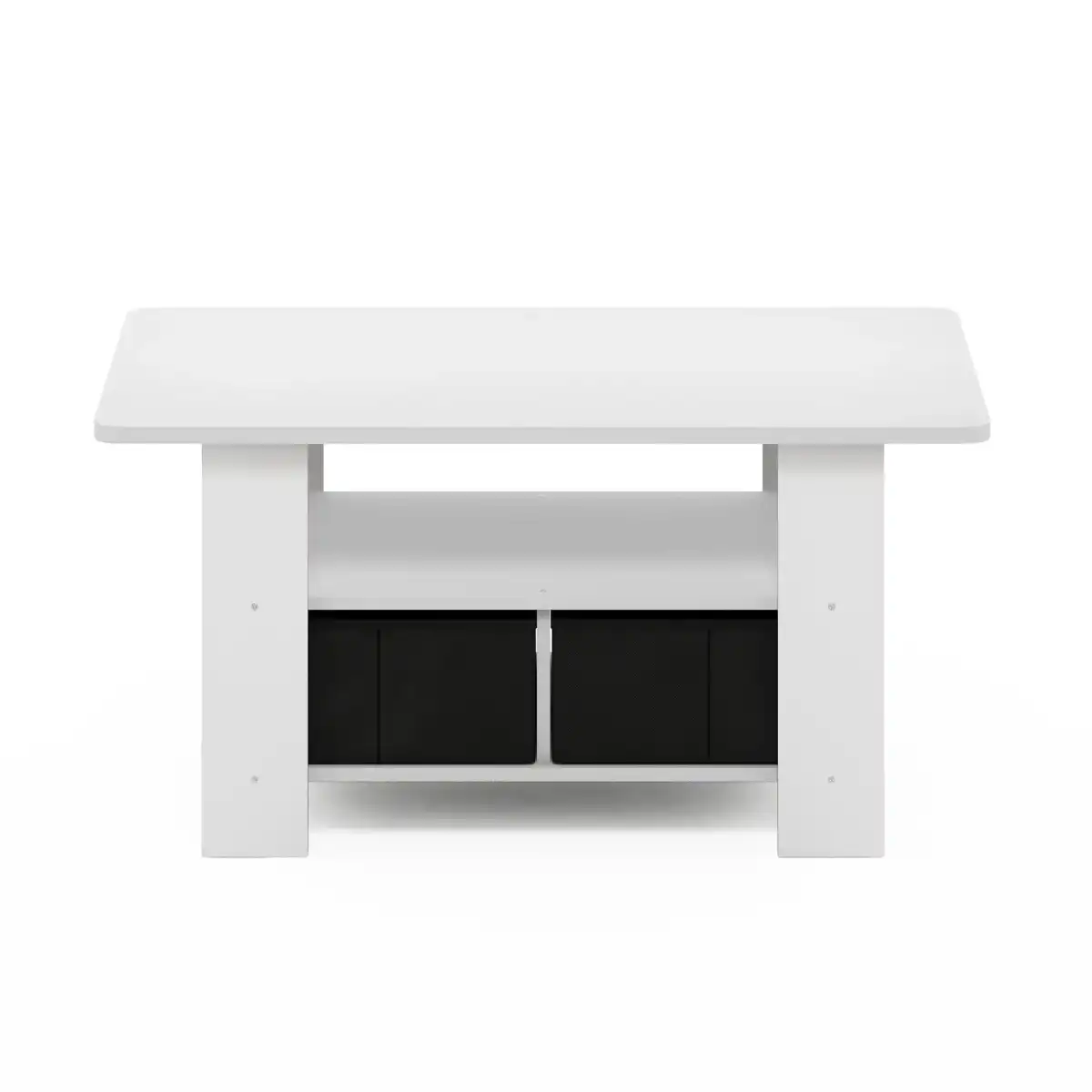Furinno Andrey Coffee Table with Bin Drawer, White/Black - Image 6