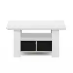 Furinno Andrey Coffee Table with Bin Drawer, White/Black - Image 6