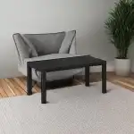 Furinno Classic Simple Coffee Table for Living Room, 38.98 (W) x 17.52 (H) x 18.9 (D) Inches, Black - Image 5