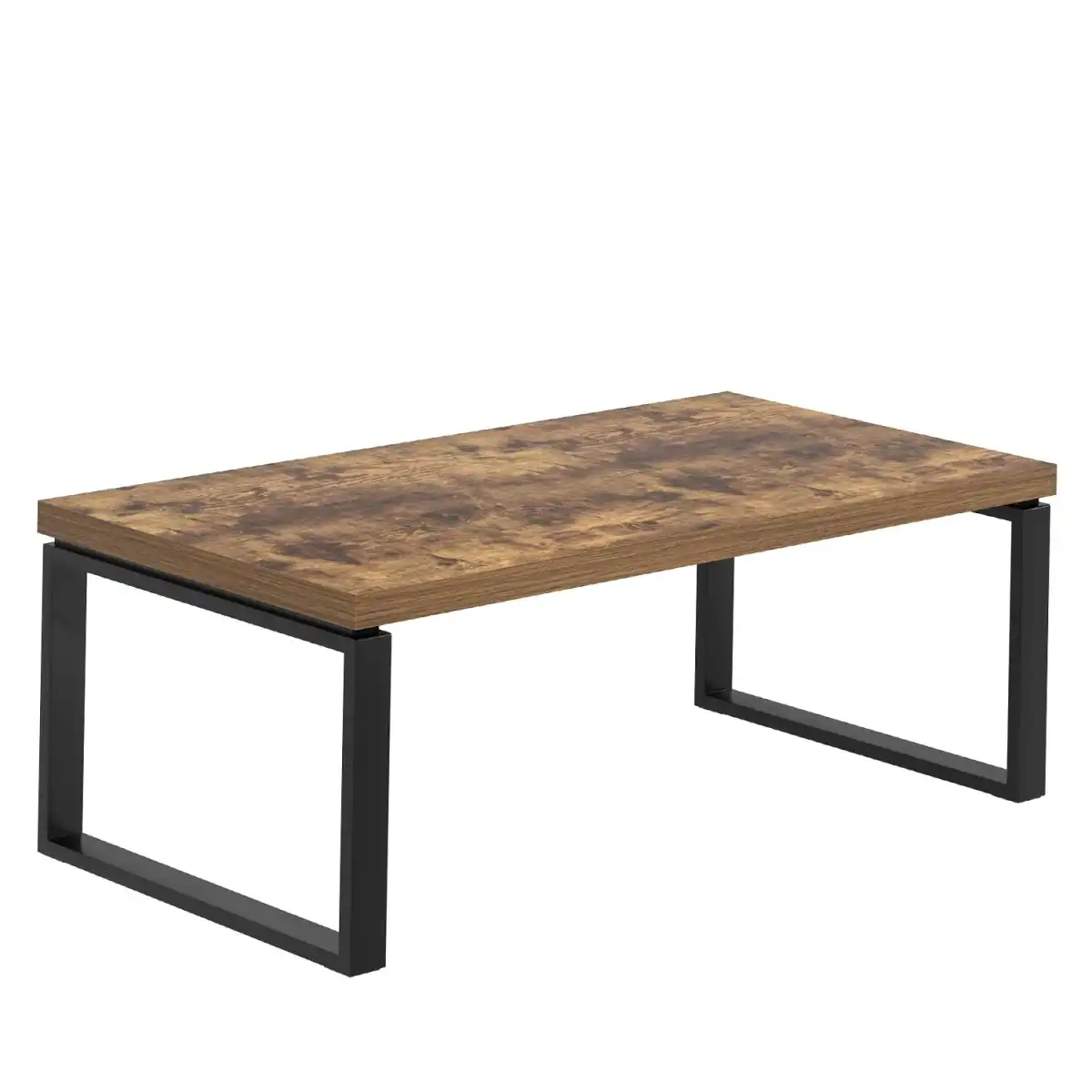 EXCEFUR Modern Coffee Table, Industrial Wood and Metal Center Table for Living Room, Rectangle Cocktail Tea Table for Home Office, Rustic Brown, 47 Inch - Image 9