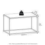 Furinno Camnus Modern Living Coffee Table, Solid White/White - Image 2