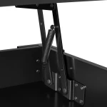 Topeakmart Minimalist Design Lift Top Coffee Table w/Hidden Compartment and Storage Shelf for Living Room Reception Room Office, Black - Image 4