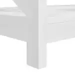 Yaheetech Wood 2-Tier White Coffee Table with Storage Shelf for Living Room, X Design Accent Cocktail Table, Simple Design Home Furniture, 39.5 x 20 x 18 Inches - Image 8
