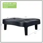 KEVINSPACE Cloud Coffee Table for Living Room Modern Coffee Table Coffee Table Mid-Century Irregular Indoor Tea Table with 4 Legs NO Need Assembly Accent Furniture Minimalist D cor 47.24" Black - Image 3