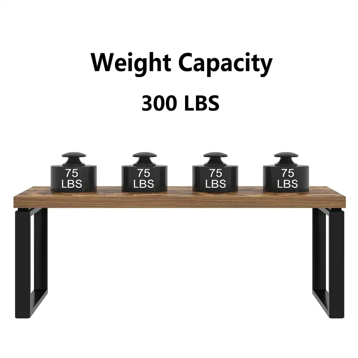 EXCEFUR Modern Coffee Table, Industrial Wood and Metal Center Table for Living Room, Rectangle Cocktail Tea Table for Home Office, Rustic Brown, 47 Inch - Image 7