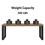 EXCEFUR Modern Coffee Table, Industrial Wood and Metal Center Table for Living Room, Rectangle Cocktail Tea Table for Home Office, Rustic Brown, 47 Inch - Image 7
