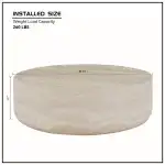 39.37" Marble Round Coffee Table for Living Room, Modern Large Circle Coffee Table Minimalist End Side Table for Living Room Apartment, Office, No Need Assembly, Marble - Image 6