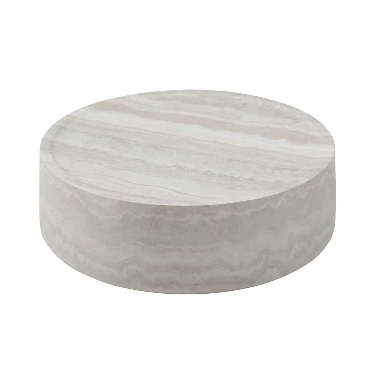 39.37" Marble Round Coffee Table for Living Room, Modern Large Circle Coffee Table Minimalist End Side Table for Living Room Apartment, Office, No Need Assembly, Marble - Image 7