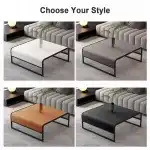 POLGDW Modern Square Coffee Table, Minimalist Metal Side Tables, Sturdy and Requires No Assembly, Accent Furniture for Living Room, Small Spaces, Bedroom, Office (Color : Brown) - Image 7
