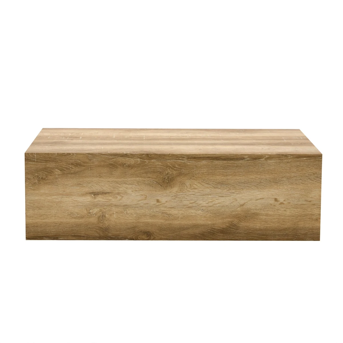 Modern Wood-Like Coffee Table Wood Grain, Rectangle Wood Center Table for Living Room,Contemporary Cocktail Center Table for Home,No Assembly - Image 5