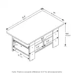Furinno Andrey Coffee Table with Bin Drawer, White/Black - Image 7