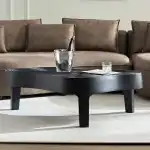 KEVINSPACE Cloud Coffee Table for Living Room Modern Coffee Table Coffee Table Mid-Century Irregular Indoor Tea Table with 4 Legs NO Need Assembly Accent Furniture Minimalist D cor 47.24" Black - Image 2