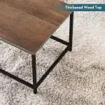 SAYGOER Coffee Table Simple Modern Rectangular Center Table Open Space Minimalist for Living Room Home Office Industrial Cocktail Tables, 39.37 x 19.69 x 17.72, Dark Walnut - Image 3
